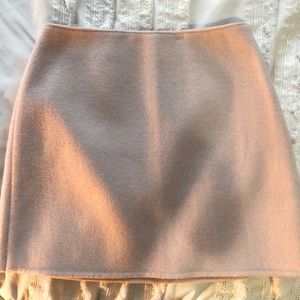 Pink Wool Mini Skirt